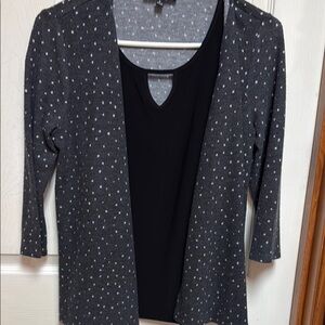 Gray Polka Dot Cardigan